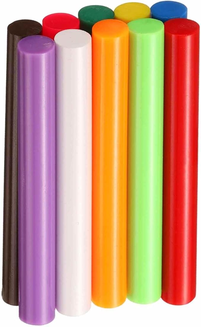 HARFINGTON 10pcs Hot Glue Sticks 0.43" Dia x 3.94" Long EVA Mini Hot Melt by HARFINGTON