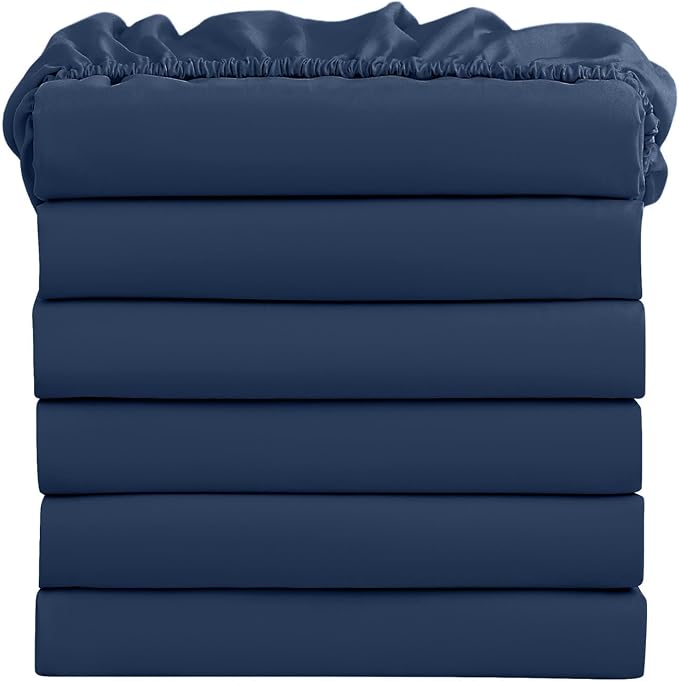 FreshCulture Twin Fitted Sheets, Bulk Pack of 6, Deep Pocket, Soft Microfiber by FreshCulture