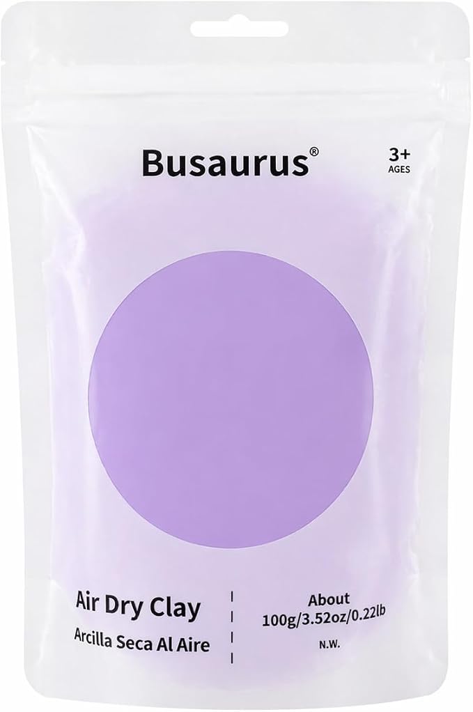 100g Lacender Purple Air Dry Foam Clay, DIY Flower Making Clay by BusaurusToys