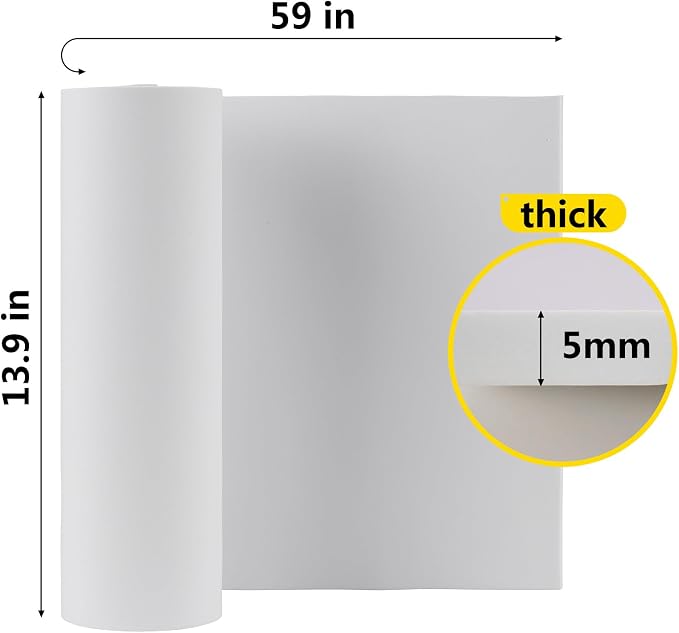 Do²ping 2-Pack White Foam Sheets Roll, 5mm Thick Premium Cosplay EVA Foam Sheet - Image 2