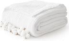 100% Cotton Muslin Blanket King 108" x 90", 6 Layers Breathable and Lightweight by Kozyhvn