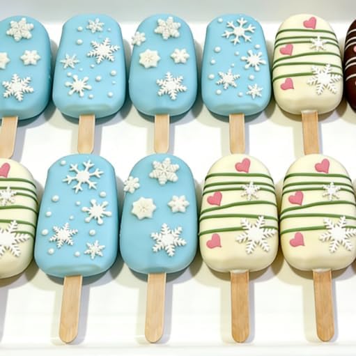 4 Pieces 3D Snowflake Silicone Mold Winter Snowflake Fondant Silicone Mold - Image 5