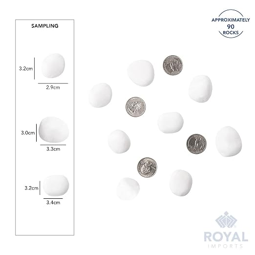 River Rocks Decorative Ornamental Vase Filler 1"-1.5" White Aquarium Gravel 30 - Image 3