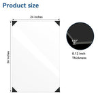 HUAZI 3PACK Plexiglass Sheet 1/8'' Thick 24×36inches Clear Acrylic Sheets - Image 2