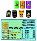 Dan Models 35010-1/35 Decals. Toxic Waste Barrels Label Scale New in Box by Unknown