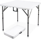 Byliable 34" Square Folding Card Table, Fold-in-Half Utility Dining Portable by Home