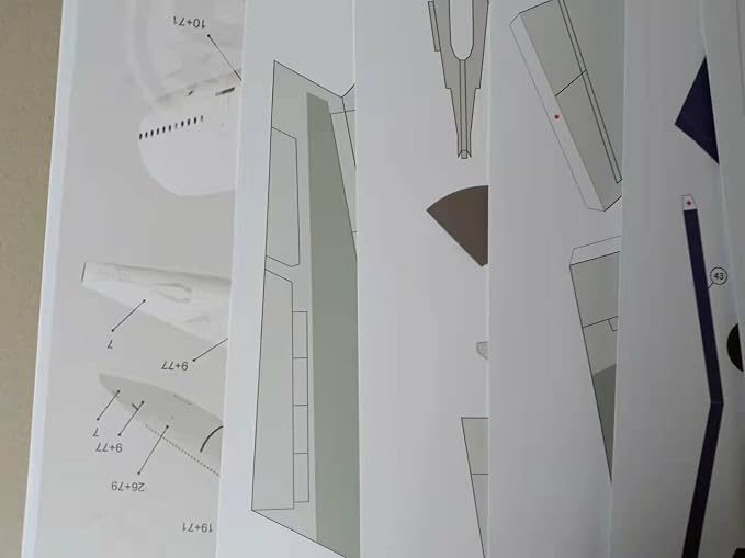 MOUDOAUER 1:100 Paper MD-11 Air Plane 3D Model Aircraft Model Simulation - Image 4