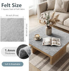 Gray Felt Fabric 36'' X 36'', 1.4mm Large Felt Sheets Soft Durable Crafts Felt - Image 2