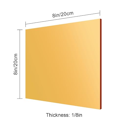 Gold Mirror Acrylic Sheets – 6 Pack, 8x8 Inches, 1/8 Inch Thick, Reflective - Image 6
