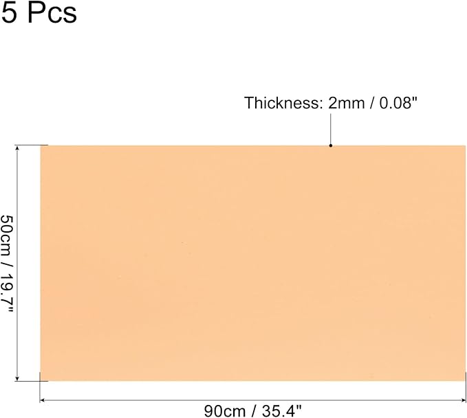 MECCANIXITY EVA Foam Sheets Beige 35.4 Inch x 19.7 Inch 2mm Thick Crafts Foam - Image 2