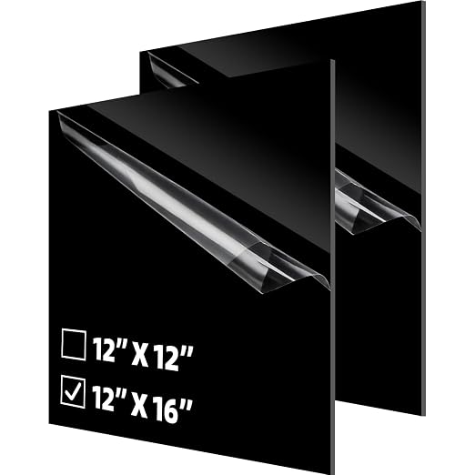 CALPALMY 1/8" Thick Black Acrylic Sheets by CalPalmy
