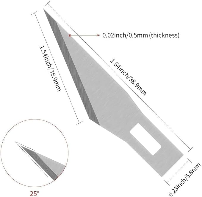 DIYSELF 300 PCS Exacto Knife Blades 11, High Carbon Steel Exacto Blades - Image 3