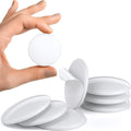 Strongest Home Wall Door Handle Stopper Set. 7 Pieces of White Silicone Door Knob 1.57", Round Wall Shield Cushion, Wall Protector for Door Handle - Self Adhesive (White, Medium)