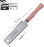 RUITOOL Japanese Hand Saw 6 Inch Double Edge Sided Pull Saw Ryoba SK5 Flexible - Image 3
