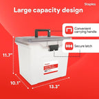 STAPLES File Box File Portable Tote, Letter Size - Image 2