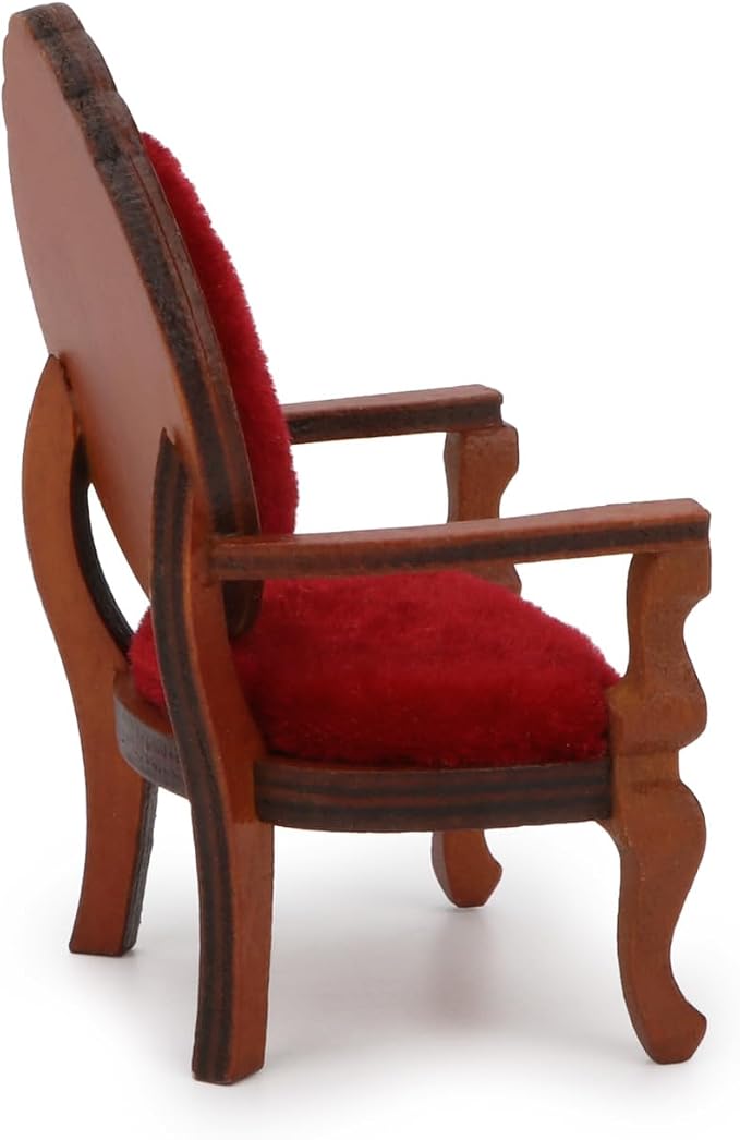 Dollhouse Chair 2PCS Miniature Furniture Retro Vintage Chair Wooden Accessories - Image 8