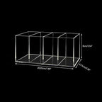 HSYMQ Acrylic Pen Holder 4 Compartments Clear Pencil Holder Organizer Makeup - Image 6