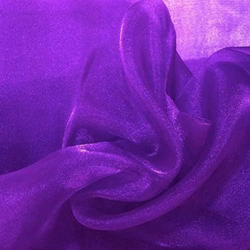 Valentina Textile Inc, Sparkle Crystal Sheer Organza Fabric Shiny by VALENTINATEXTILEINC