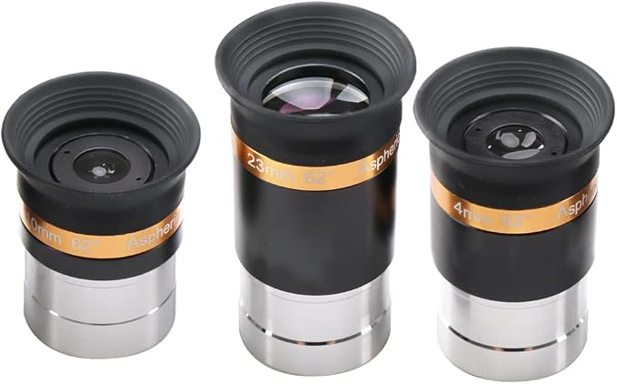 1.25-Inch Telescope Aspheric Eyepiece Set, 4mm 10mm 23mm | Multi-focal eyepiece by STARBOOSA