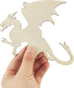 Xonzmmk 20 Pack 6 Inch Wood Dragon Crafts Unfinished Wood Dragon Cutouts Wooden - Image 3