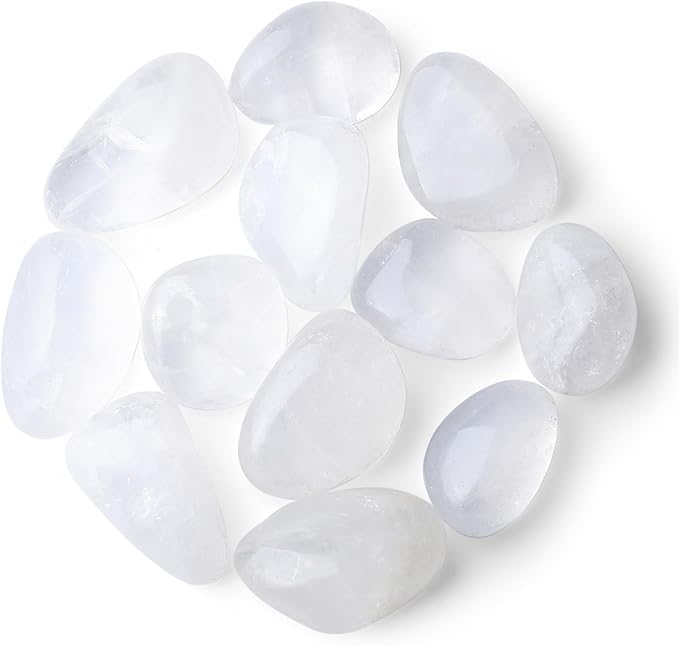 DUQGUHO Clear Quartz Healing Crystals Stones Set Natural Bulk Crystals Tumbled by DUQGUHO