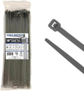 Kable Kontrol Gray Zip Ties 14 Inch 100 Pcs, 50 Lbs Tensile Strength, by KABLEKONTROL%C2%AE