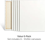 KINGART 805-6 White Stretched Canvas, 100% Cotton, Gesso Primed, - Image 3