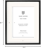Isaac Jacobs 7x9 Black Metal Rope Border Picture Frame, Horizontal & Vertical - Image 5