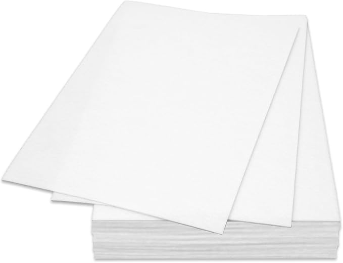 15Pcs White Stiff Felt Fabric Sheets, - Image 8