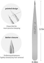 Pointed Tweezers for women Facial hair, Precision Tweezers for Eyebrows - Image 5