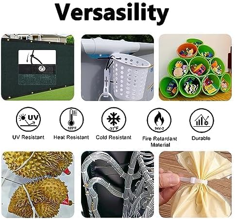 White Zip Ties Heavy Duty 20 Inch Outdoor, 250lb Extra Large Cable Tie Wraps - Image 5