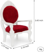Dollhouse Chair 2PCS Miniature Furniture Retro Vintage Chair Wooden Accessories - Image 6