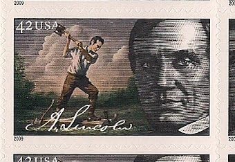 Abraham Lincoln Mint Sheet of Twenty 42 Cent Postage Stamps Scott 4380-83 . - Image 2