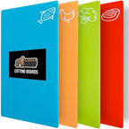 GORILLA GRIP 100% BPA-Free Flexible Cutting Board Set of 4, Durable Plastic Mats by Unknown