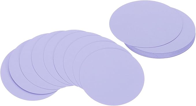 PATIKIL 4inch Circle Card Stock, Light Purple by PATIKIL
