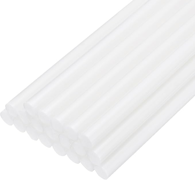 uxcell 20pcs Hot Glue Sticks for Glue Gun 7mm/0.28-inch x 8-inch Mini Hot Melt by uxcell