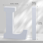 White Wooden Letters 8 Inch for Wall Decor, Large Unfinished Wood Letters for - Image 2