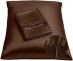 BLISSFORD Brown Satin Pillowcase by BLISSFORD