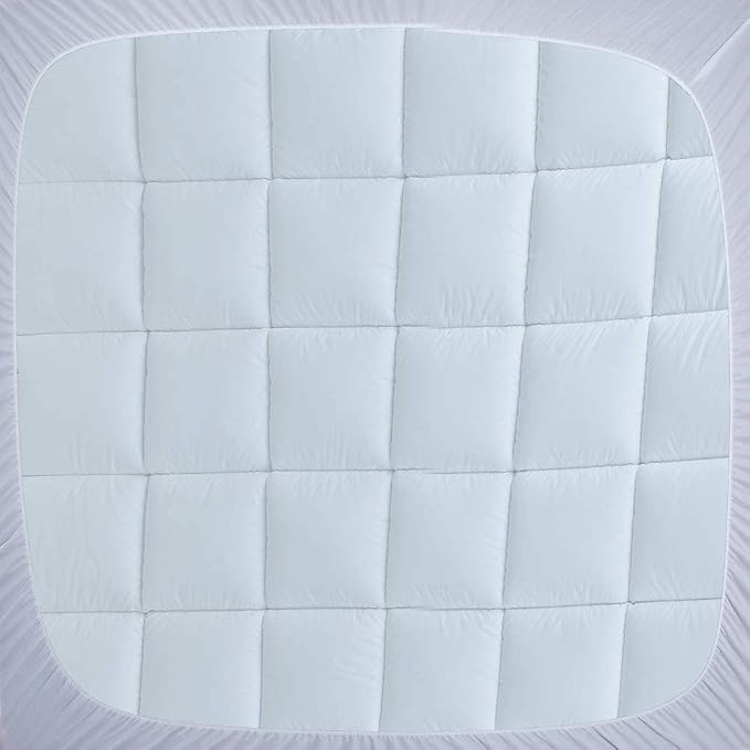 WhatsBedding Waterproof Mattress Pad Cal-King Size Cotton Top Down Alternative - Image 8