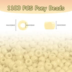 Pony Beads Bulk 1100 Pcs, Beads - Image 2