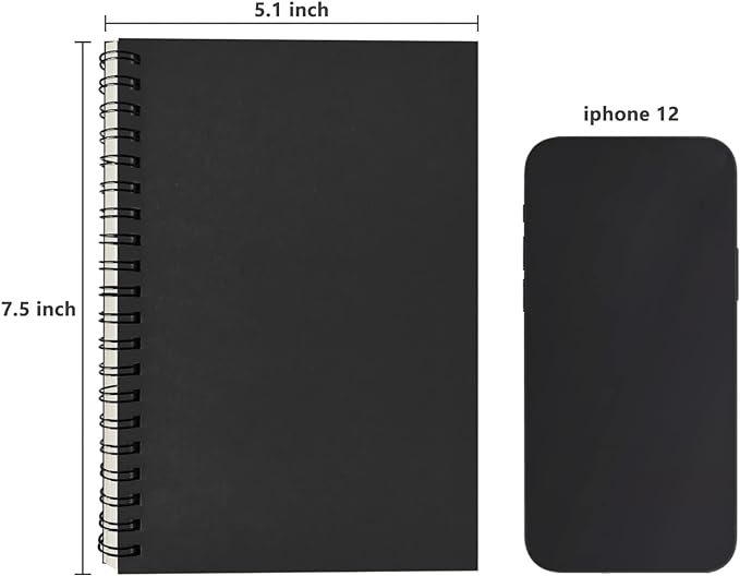 DSTELIN Blank Spiral Notebook, Soft Cover, Sketch book, 100 Pages / 50 Sheets - Image 3