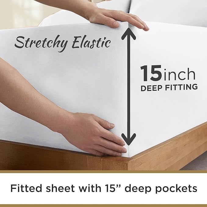 Microfiber 2-Pack 1800 Ultra Soft and Comfy Fitted Bottom Bed Sheets - Image 3