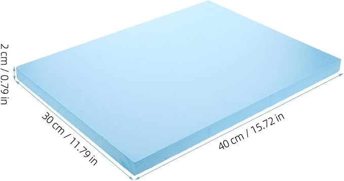 PRETYZOOM Foam Board Sheets for DIY Crafting 30x40x2cm High Density Blue - Image 2