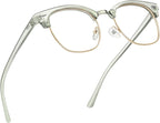 Blue Light Blocking Glasses Vintage Half Frame UV Clear Lens Anti Eyestrain by AOMASTE