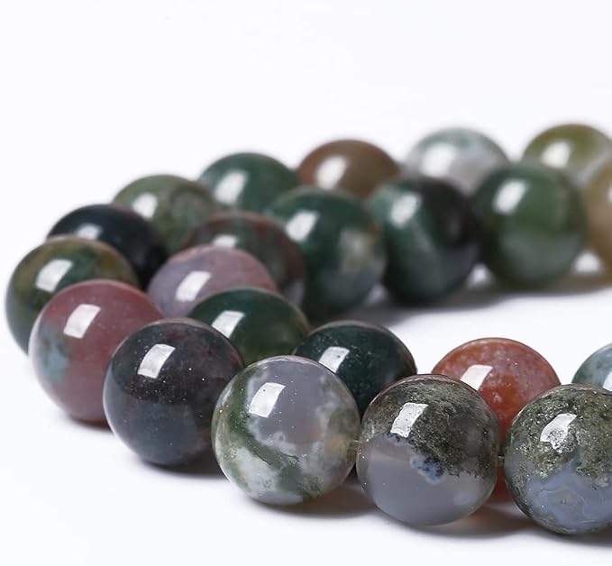 90pcs 4mm Natural Indian Agate Gemstone Beads Smooth Round Loose Spacer Beads - Image 3
