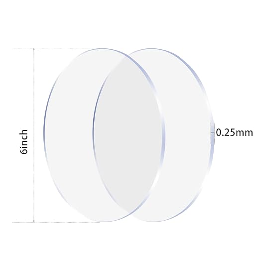 2 Pieces 1/4" Round Plexiglass Sheet, 6 Inch Diameter Clear Acrylic Circle - Image 4