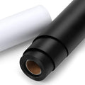 HTVRONT Permanent Vinyl Roll, 2 Rolls 12" x 14FT Black & White Adhesive Vinyl by HTVRONT