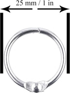 AKONEGE 1 Inch Loose Leaf Binder Rings, Metal Office Book Rings, Nickel Plated - Image 2