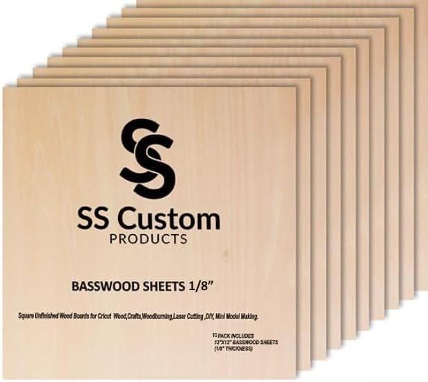 Basswood Sheets for Crafts 1/8 inch, 3mm Plywood Sheets for Laser Cutting - Image 8