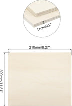 MECCANIXITY Basswood Sheet 8.3 x 11.8 x 0.2 Inch Unfinished Wood Boards Plywood - Image 2